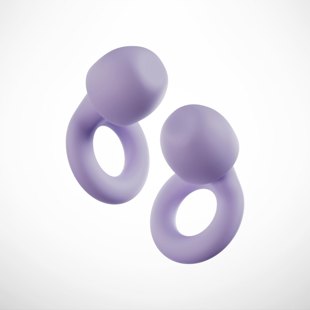 Violet ear plugs with white background-Mularx.com